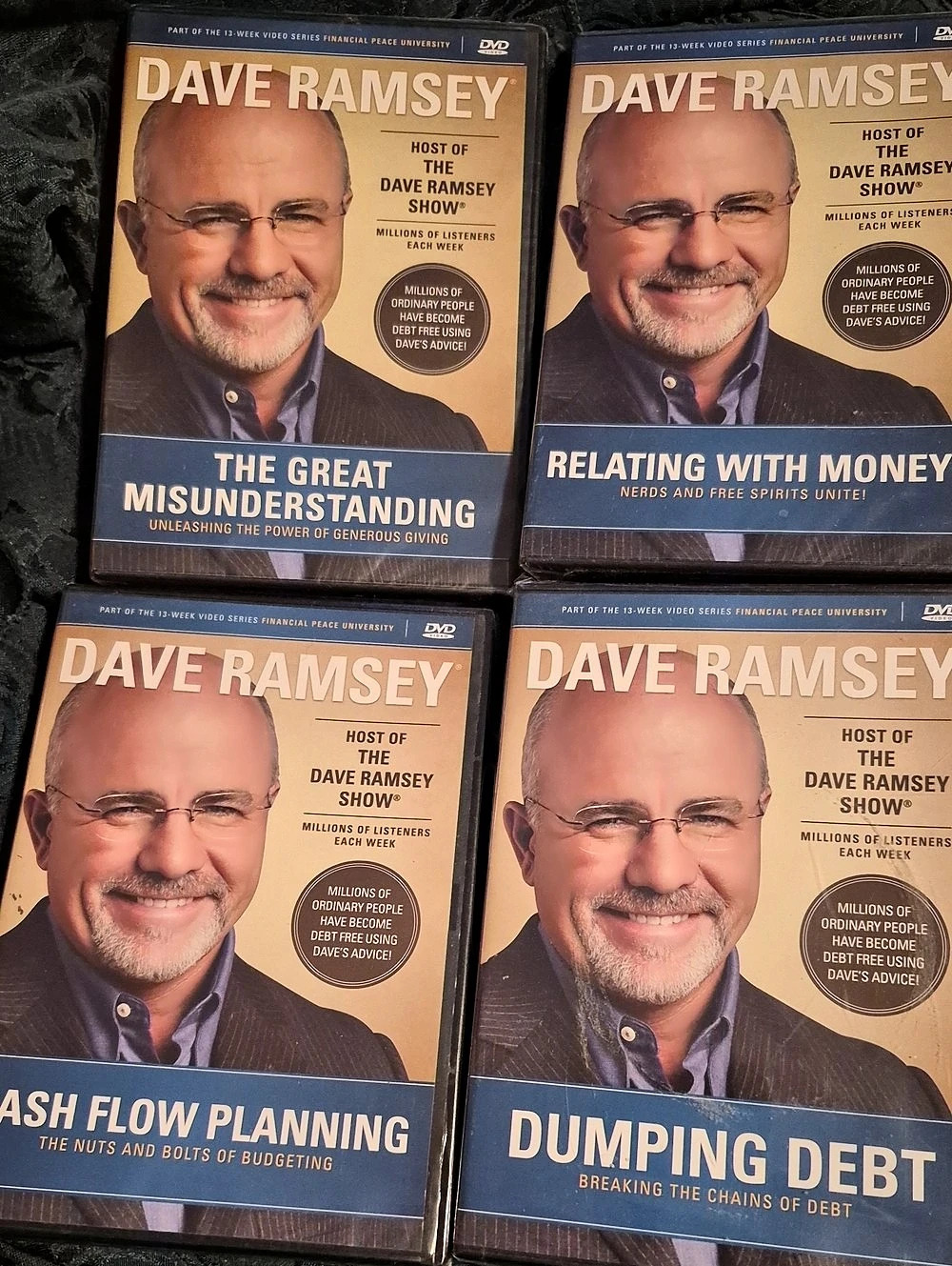 Dave Ramsey 13-Week Video Series Financial Peace University 4-DVD Set Like New
